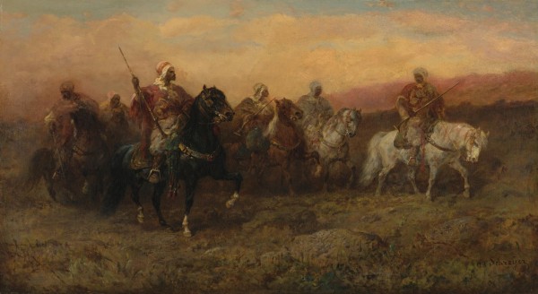 Arab patrol by Adolf Schreyer